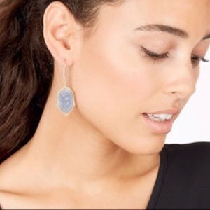 Stella & Dot Charlotte Druzy earrings in pale blue